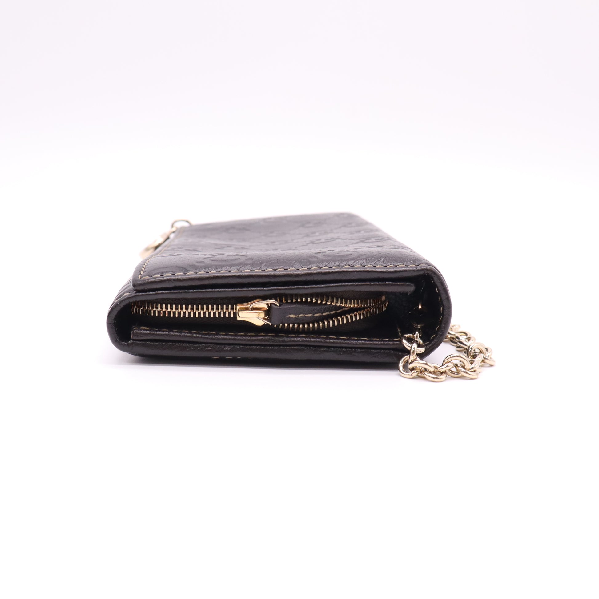 Gucci Guccissima Leather Zip Around Continental Wallet W22075