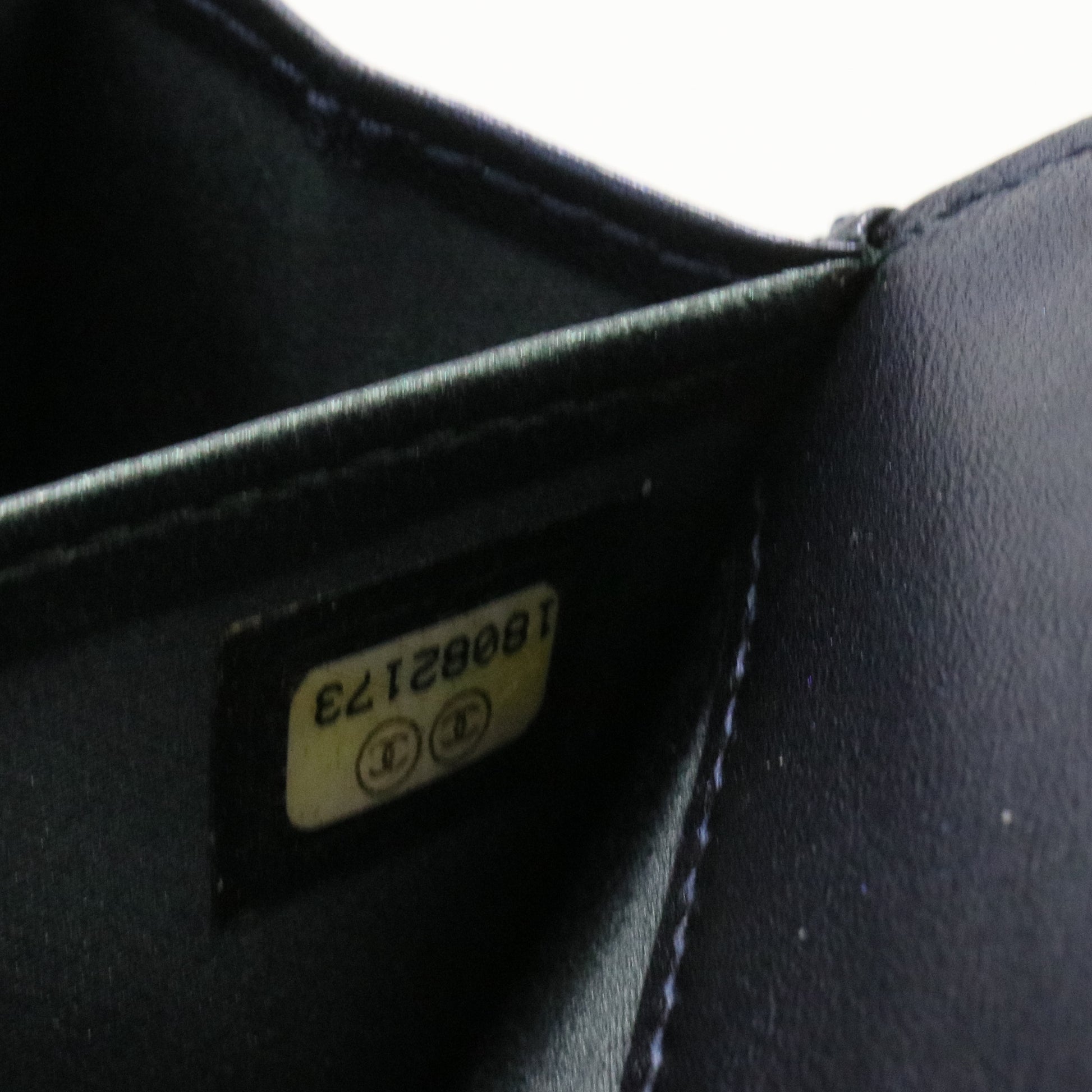 Chanel Black Leather Camellia Flap Wallet