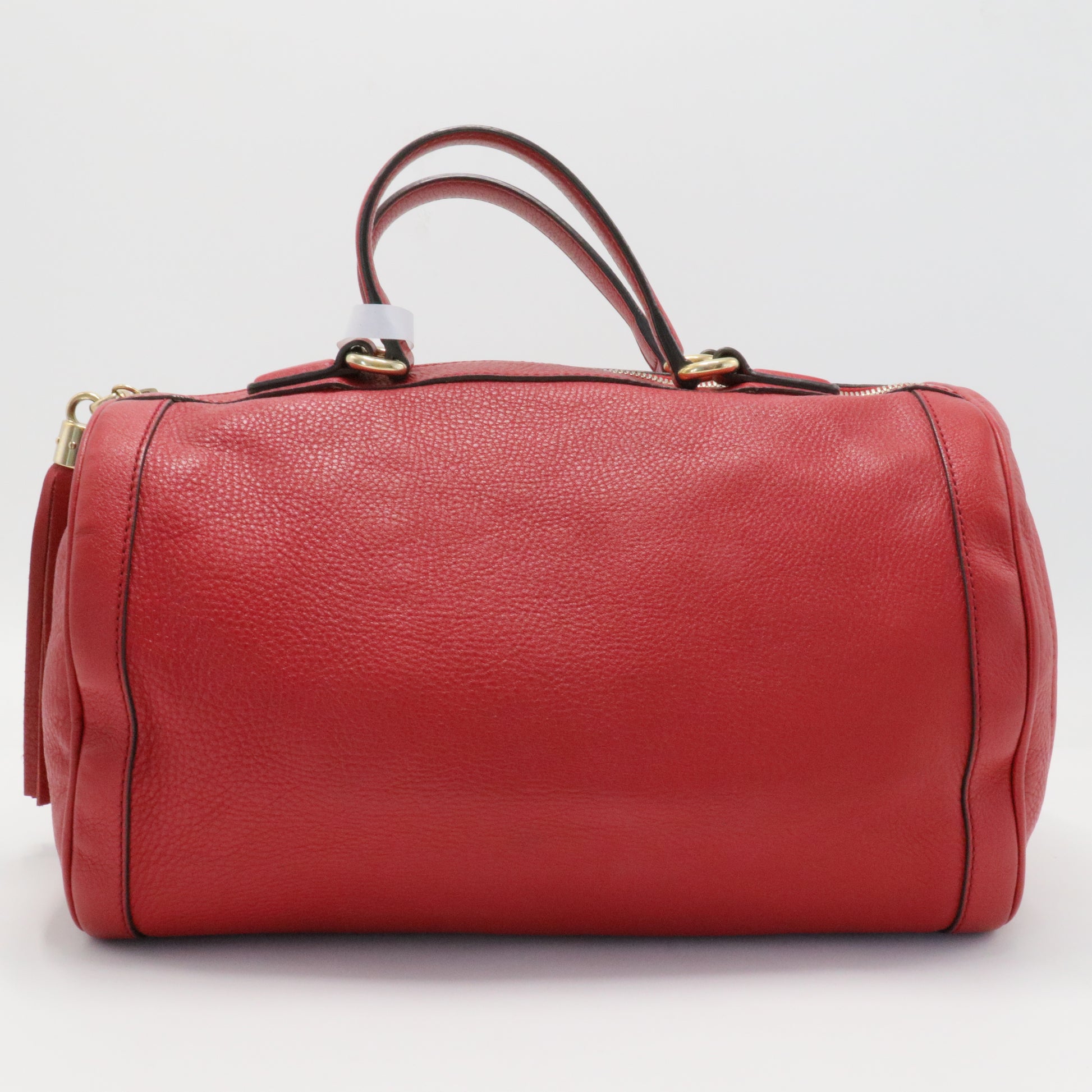 Red Pebbled Leather Soho Boston Bag