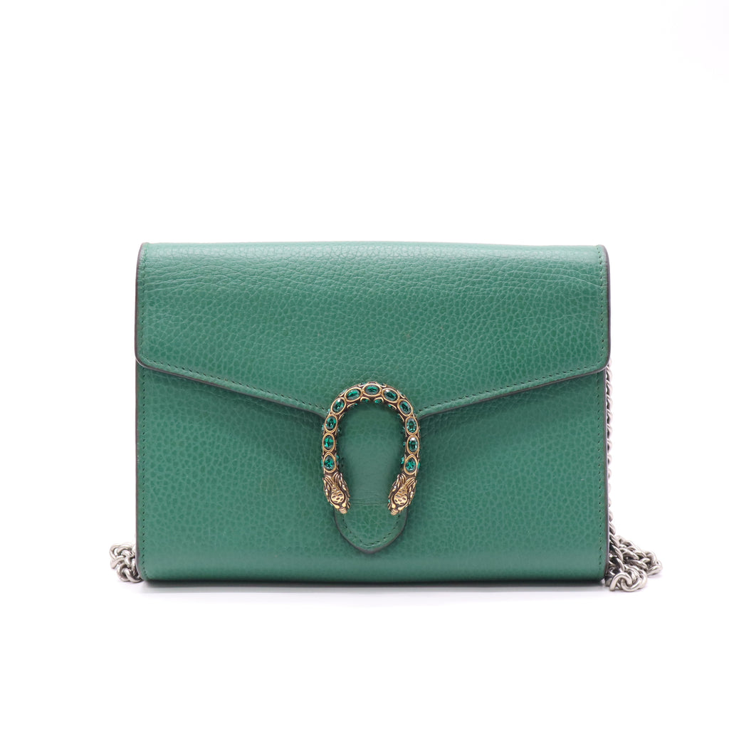 Gucci Dollar Calfskin Crystal Mini Dionysus Chain Wallet Bag B22807