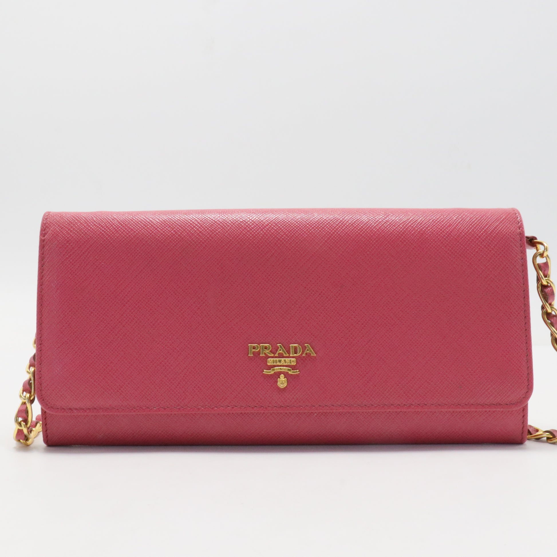 Prada Pink Saffiano Long Wallet