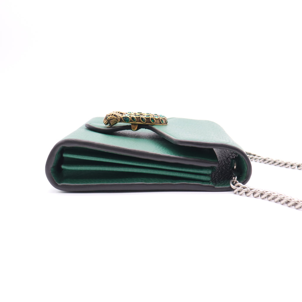 Gucci Dollar Calfskin Crystal Mini Dionysus Chain Wallet Bag B22807