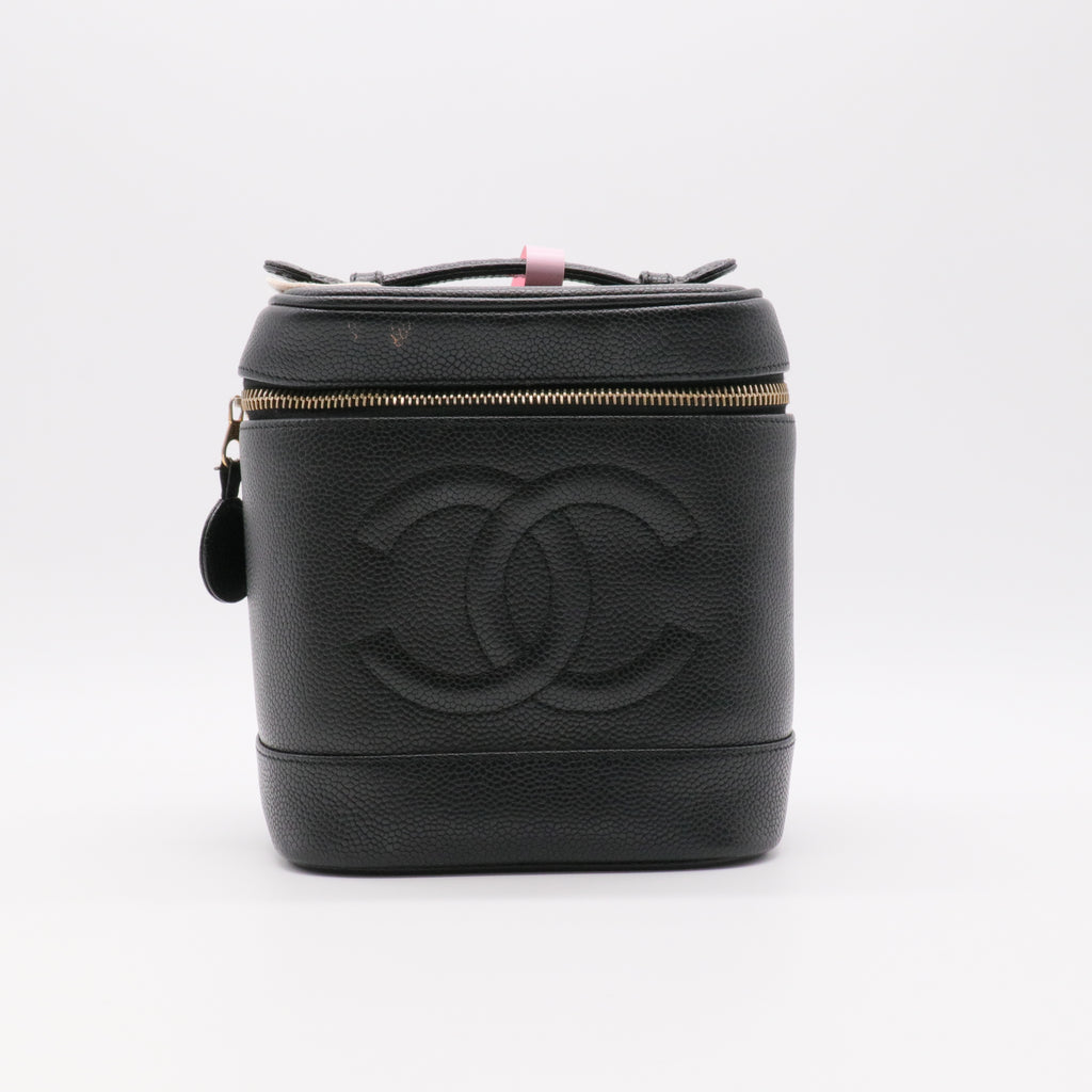 Caviar Cosmetic Vanity Bag Black twins