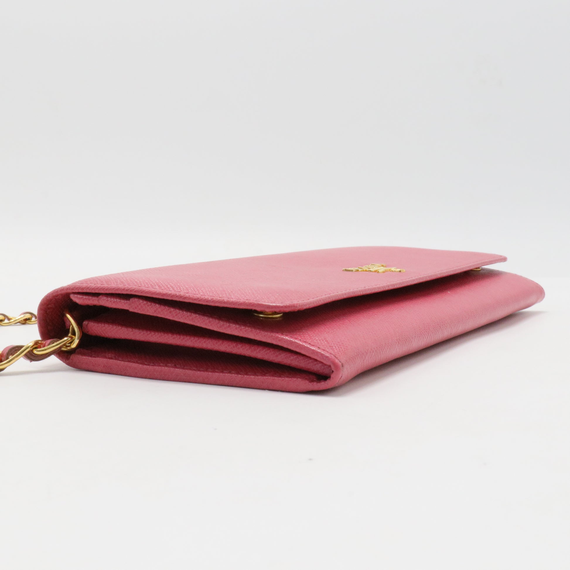 Prada Pink Saffiano Long Wallet