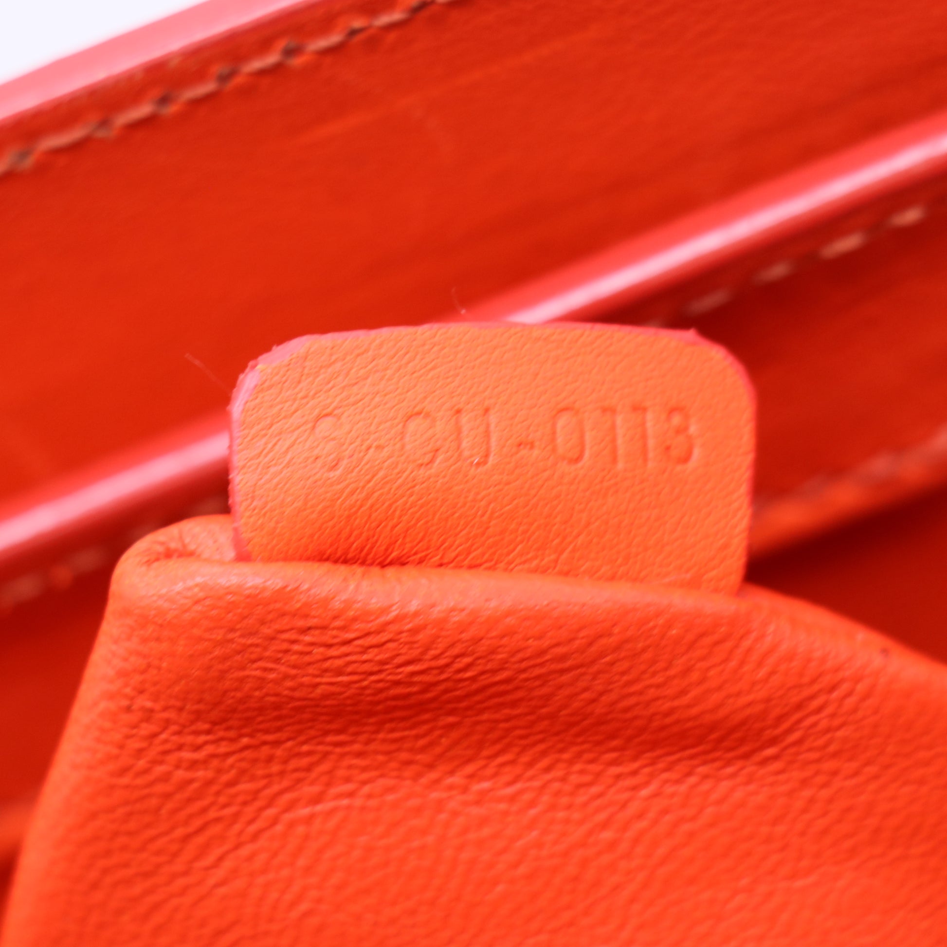 Celine Orange Smooth Calfskin Leather Luggage Tote Bag B21465
