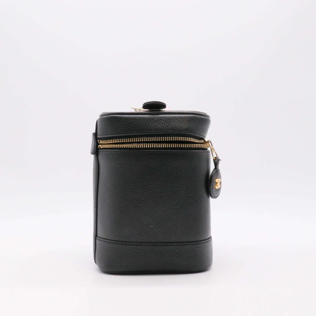 Caviar Cosmetic Vanity Bag Black twins
