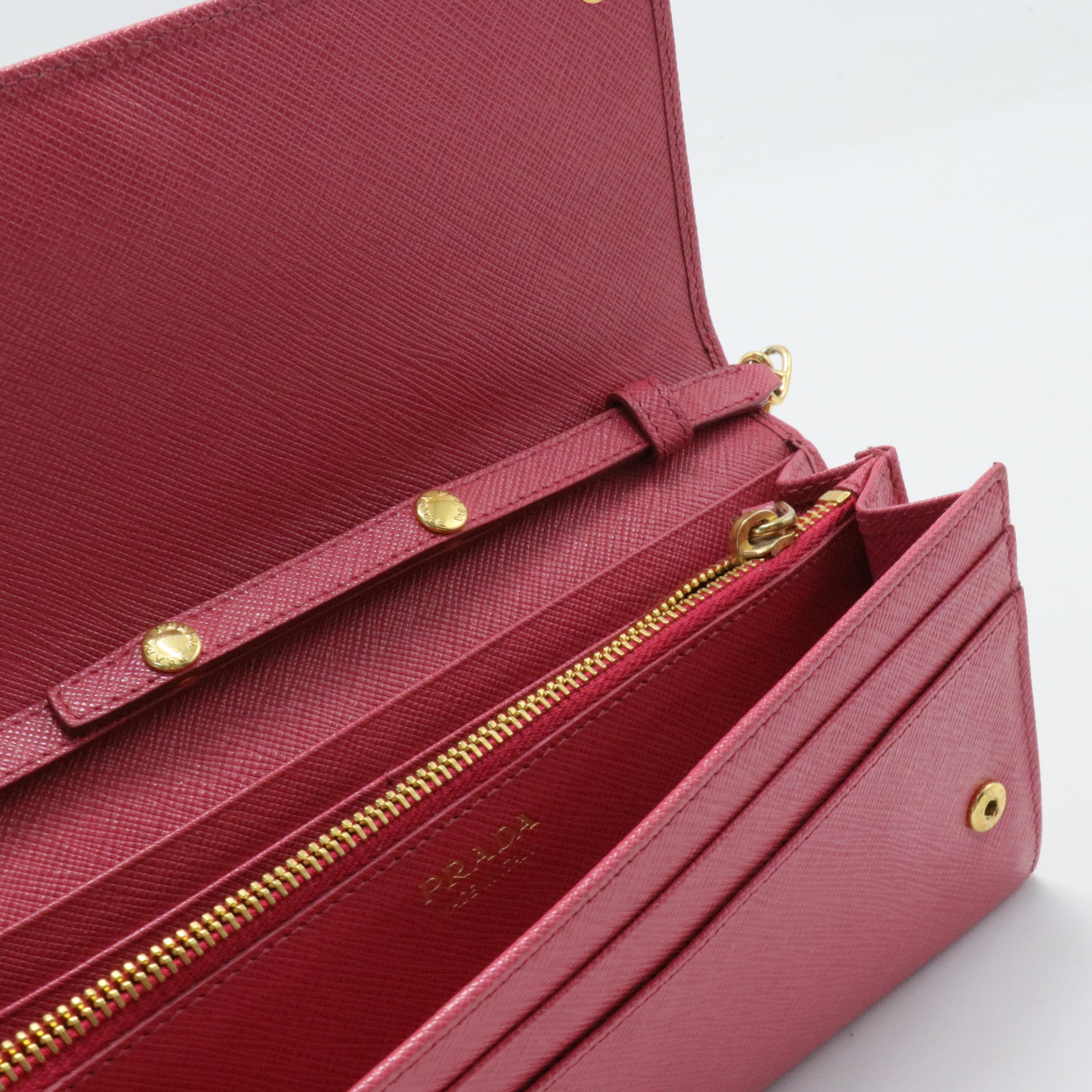 Prada Pink Saffiano Long Wallet
