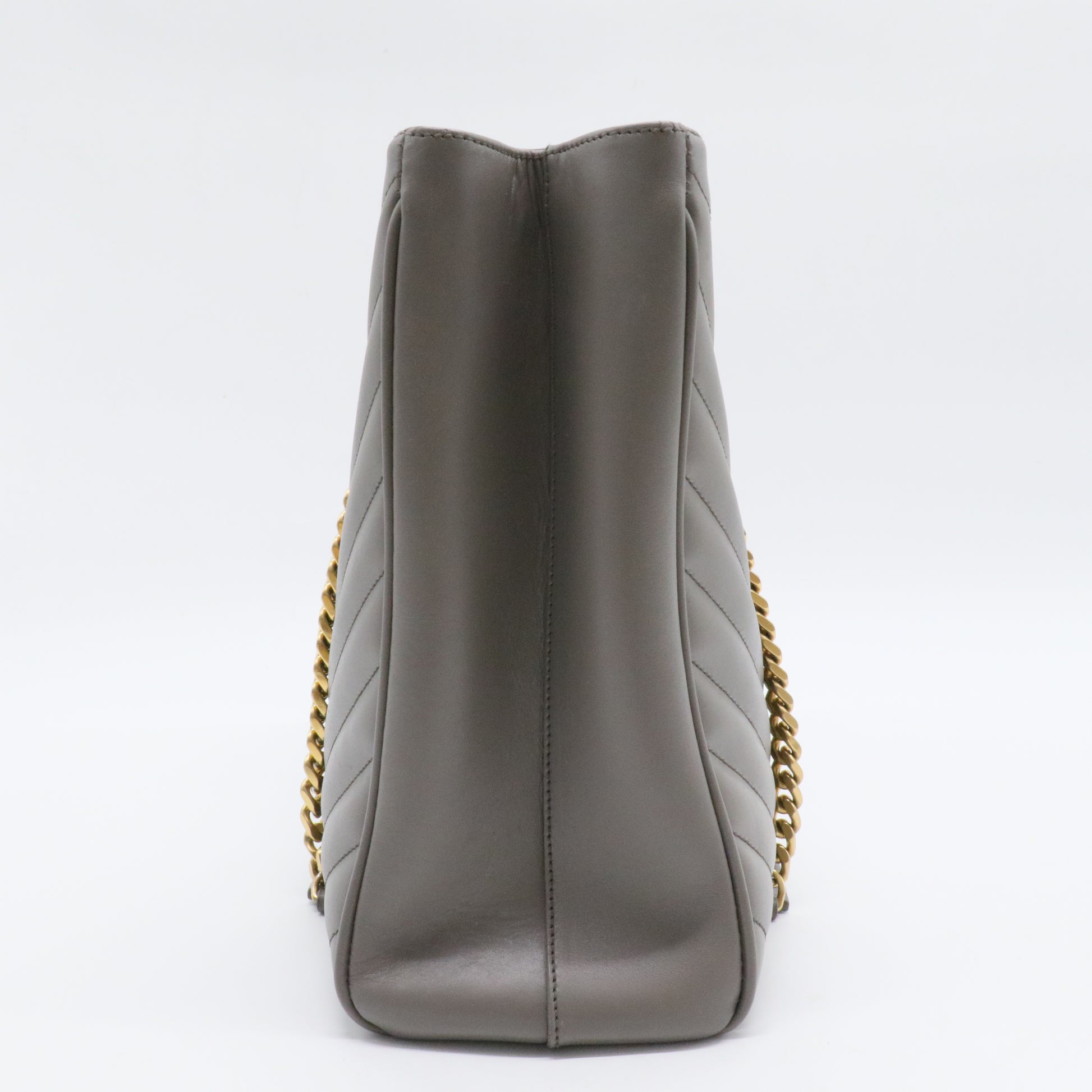 Classic Monogram Shopper Matelasse Chevron Leather Large