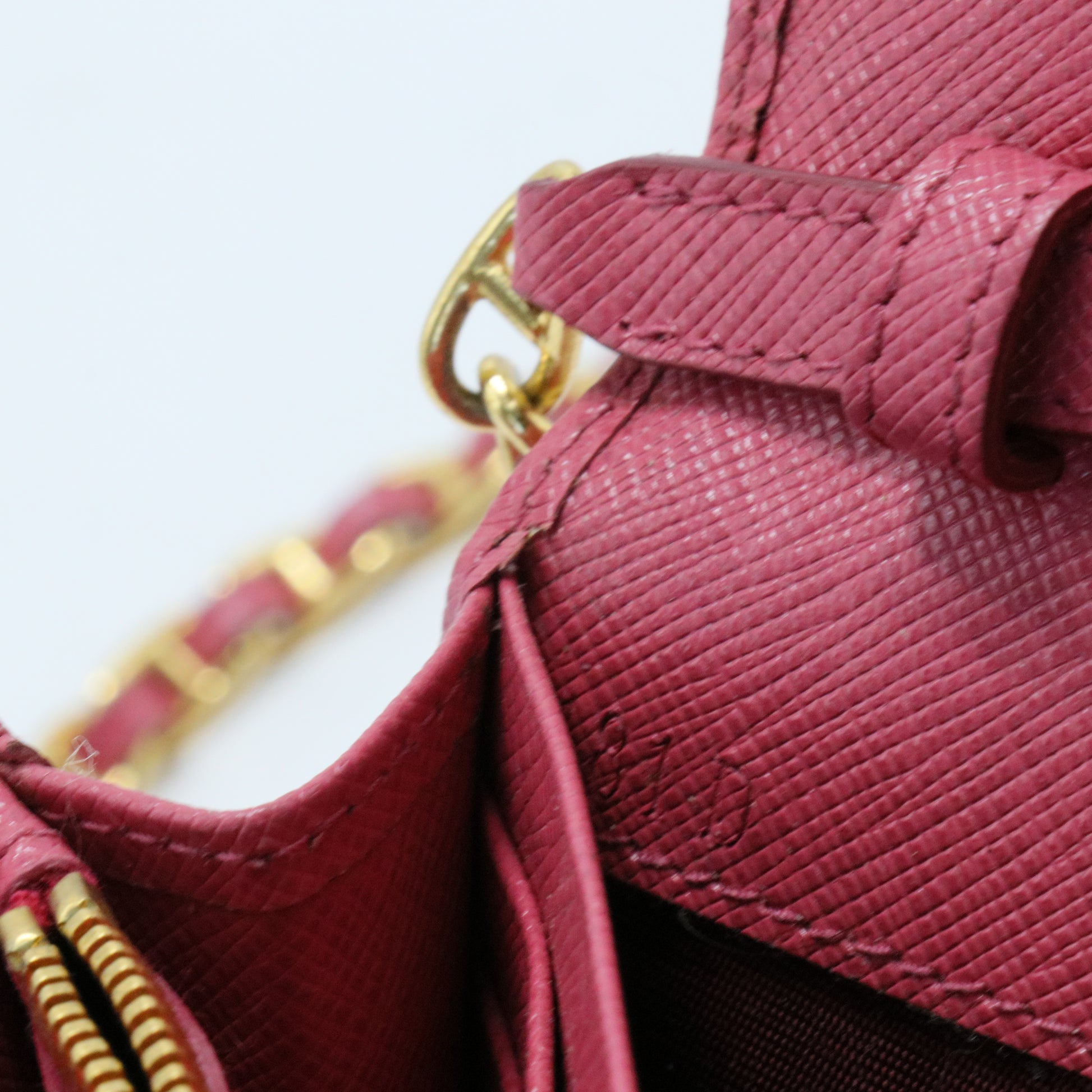 Prada Pink Saffiano Long Wallet