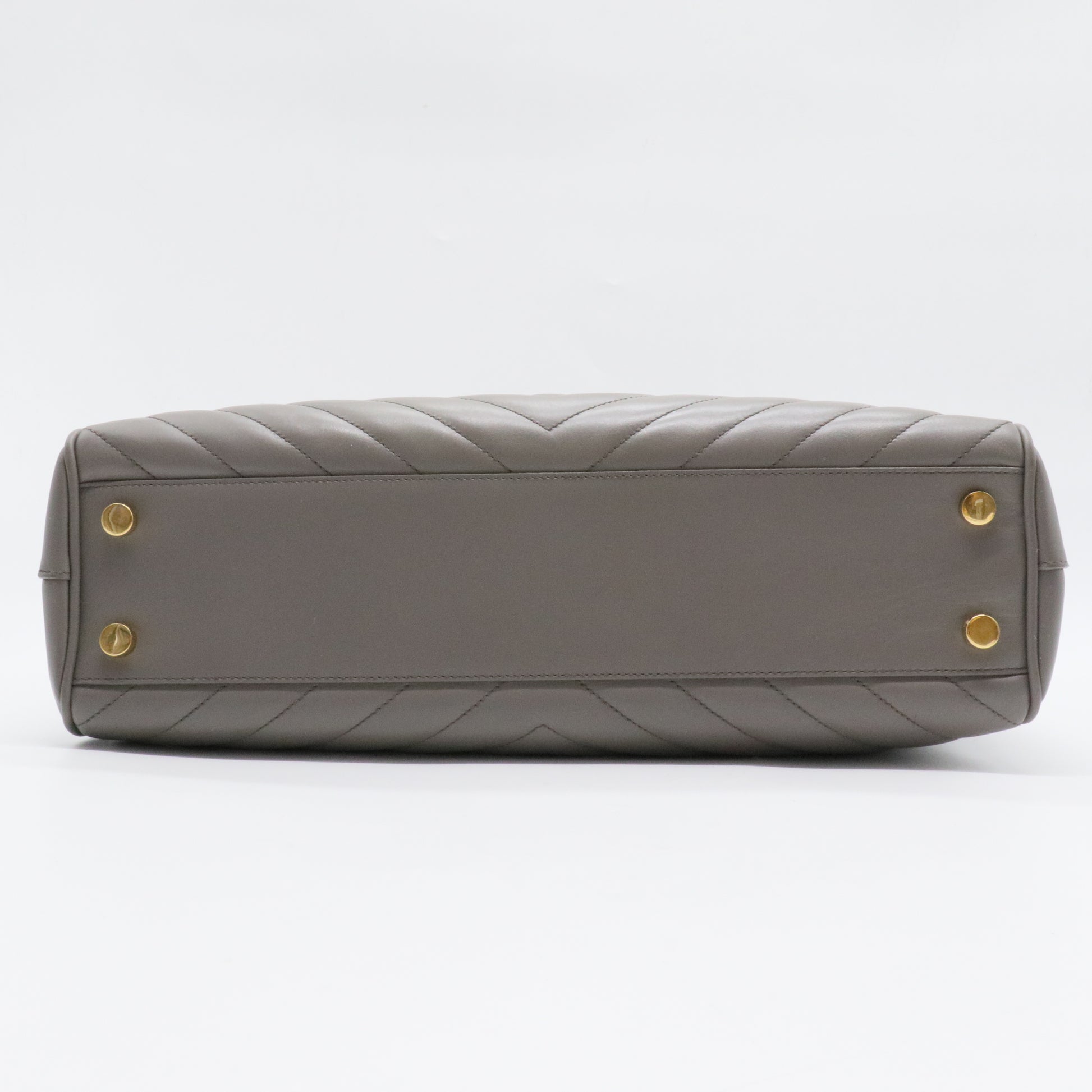 Classic Monogram Shopper Matelasse Chevron Leather Large