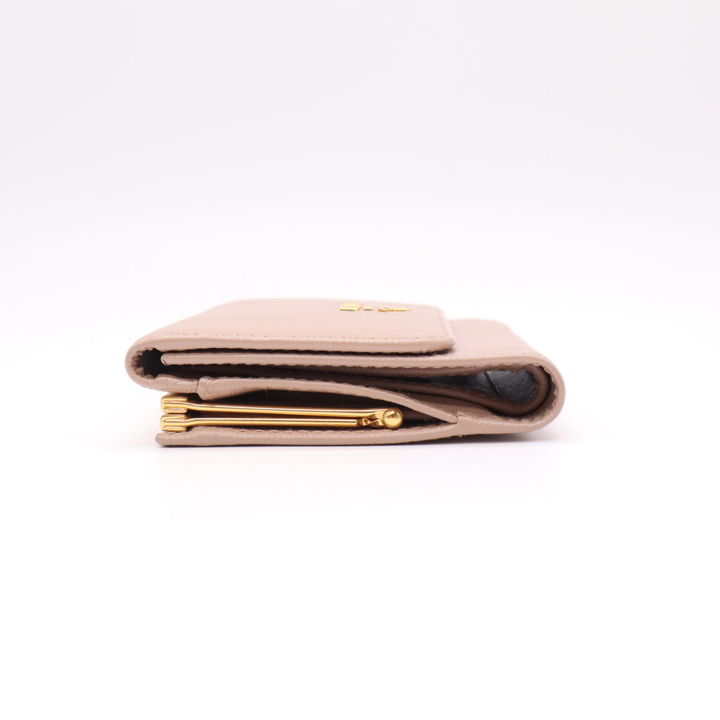 Prada Small Saffiano Leather Wallet W22100