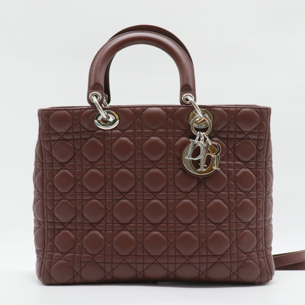 Lady Dior Bag Cannage Quilt Lambskin Large