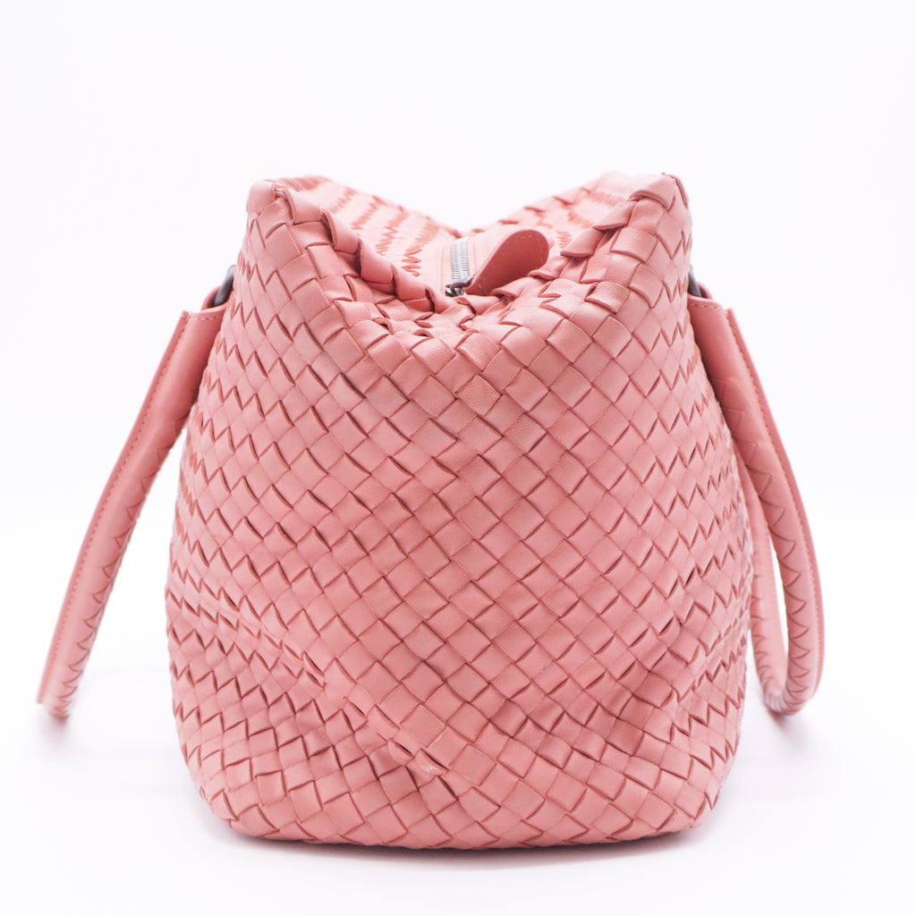 2-Pocket Convertible Tote Intrecciato Nappa Medium