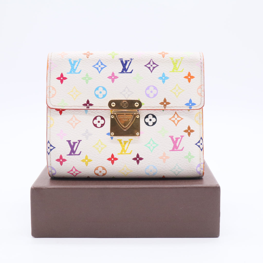 Multicolore Monogram Pattern Coated Canvas Koala Wallet