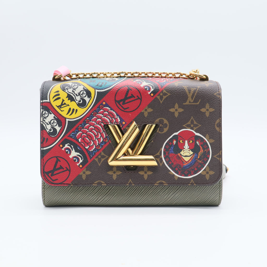Limited Edition Canvas Kabuki Monogram Twist MM Bag twins