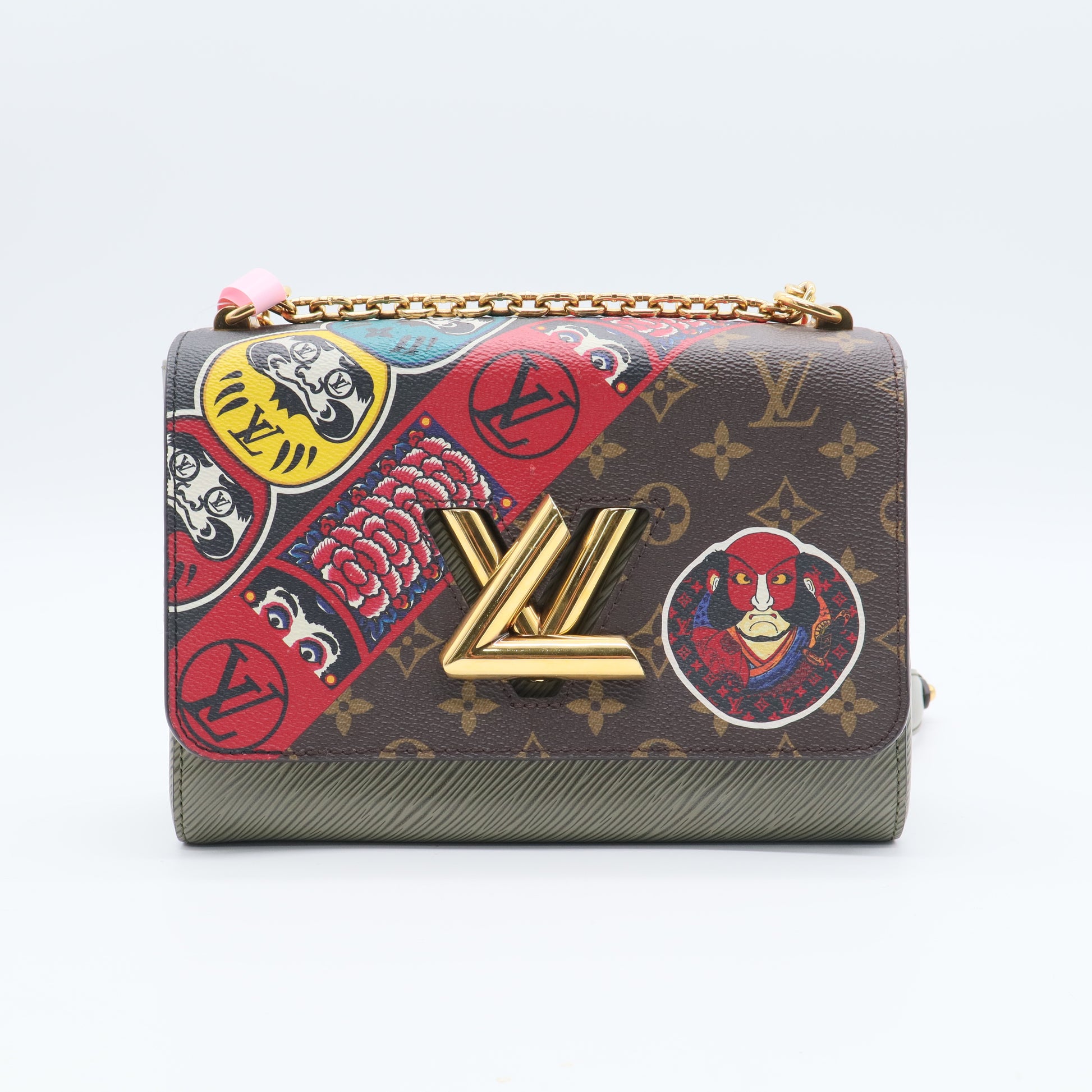 Limited Edition Canvas Kabuki Monogram Twist MM Bag twins