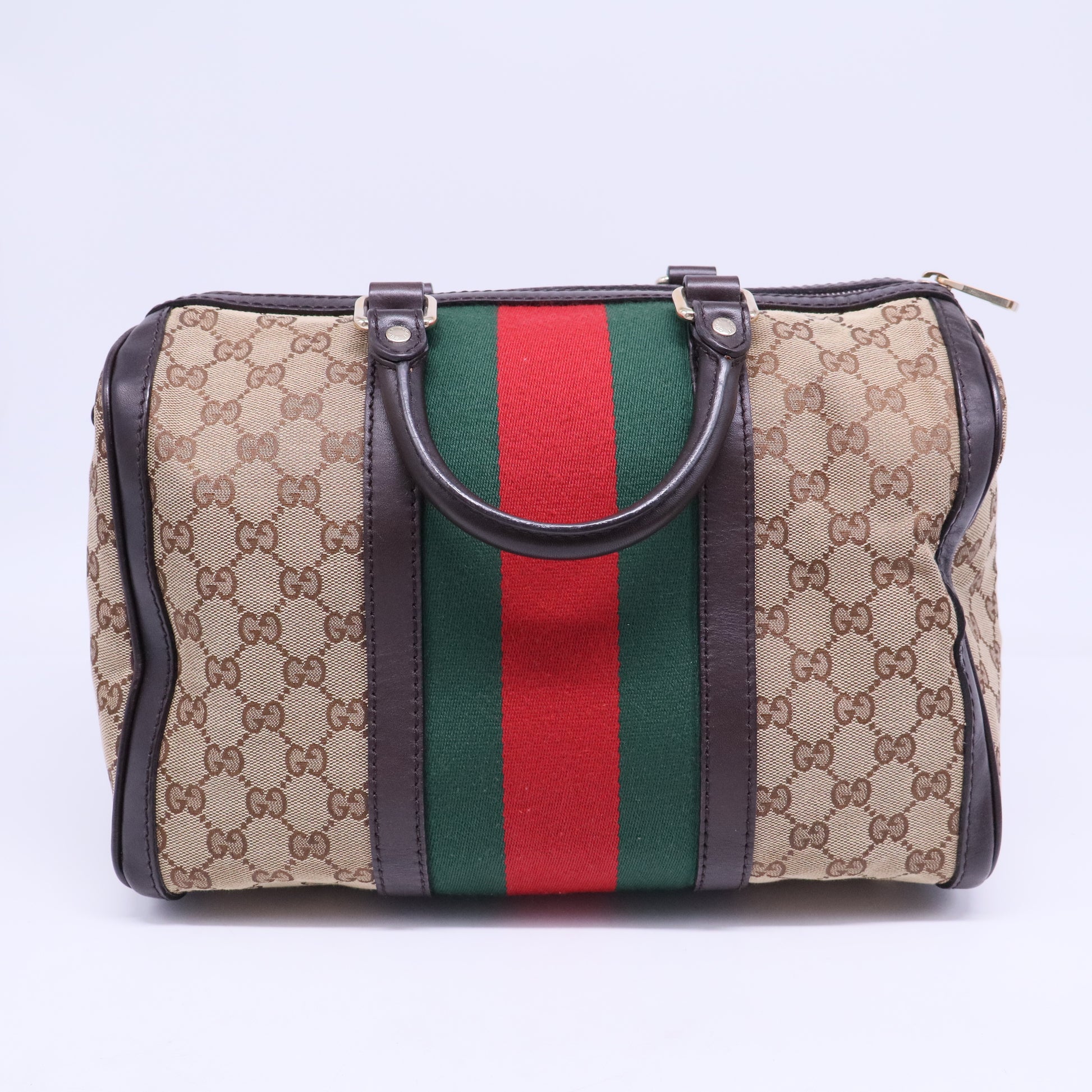 Vintage Web Boston Bag GG Canvas Medium B20325