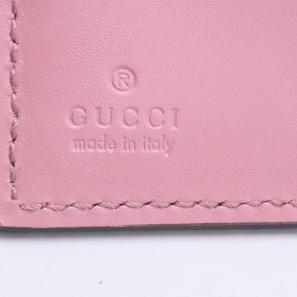 Pink Guccissima Interlocking G French Wallet