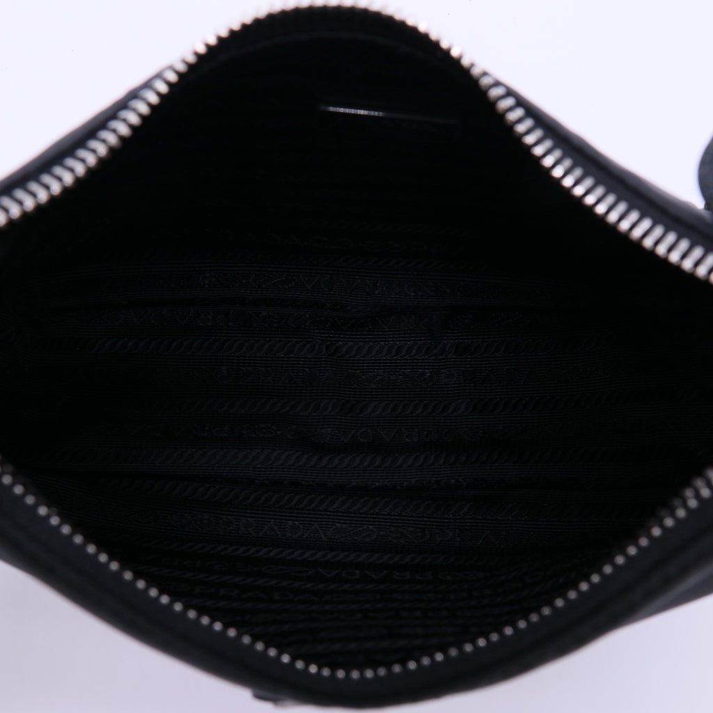 Prada Black Tessuto Nylon 2005 Re-Edition Shoulder Bag twins LDJ4623