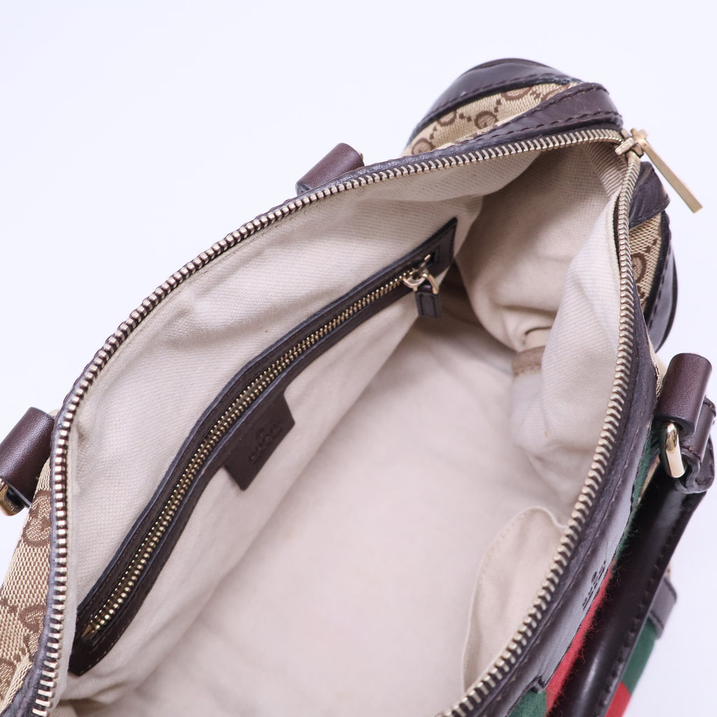 Vintage Web Boston Bag GG Canvas Medium B20325
