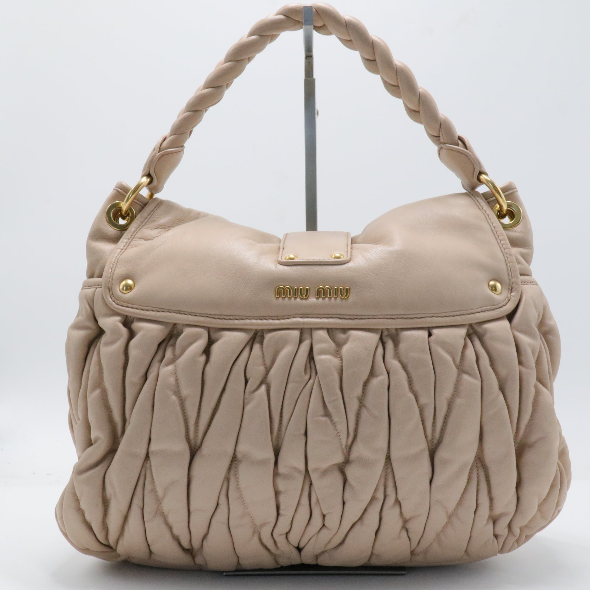Nappa Matelasse Coffer Hobo Cammeo
