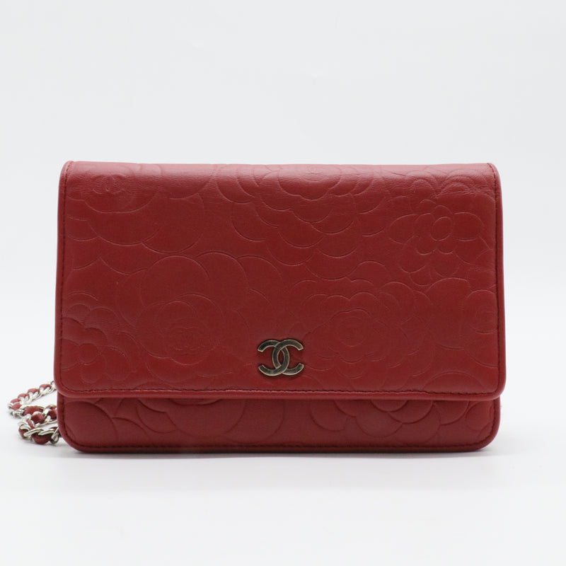 Wallet on Chain Camellia Lambskin