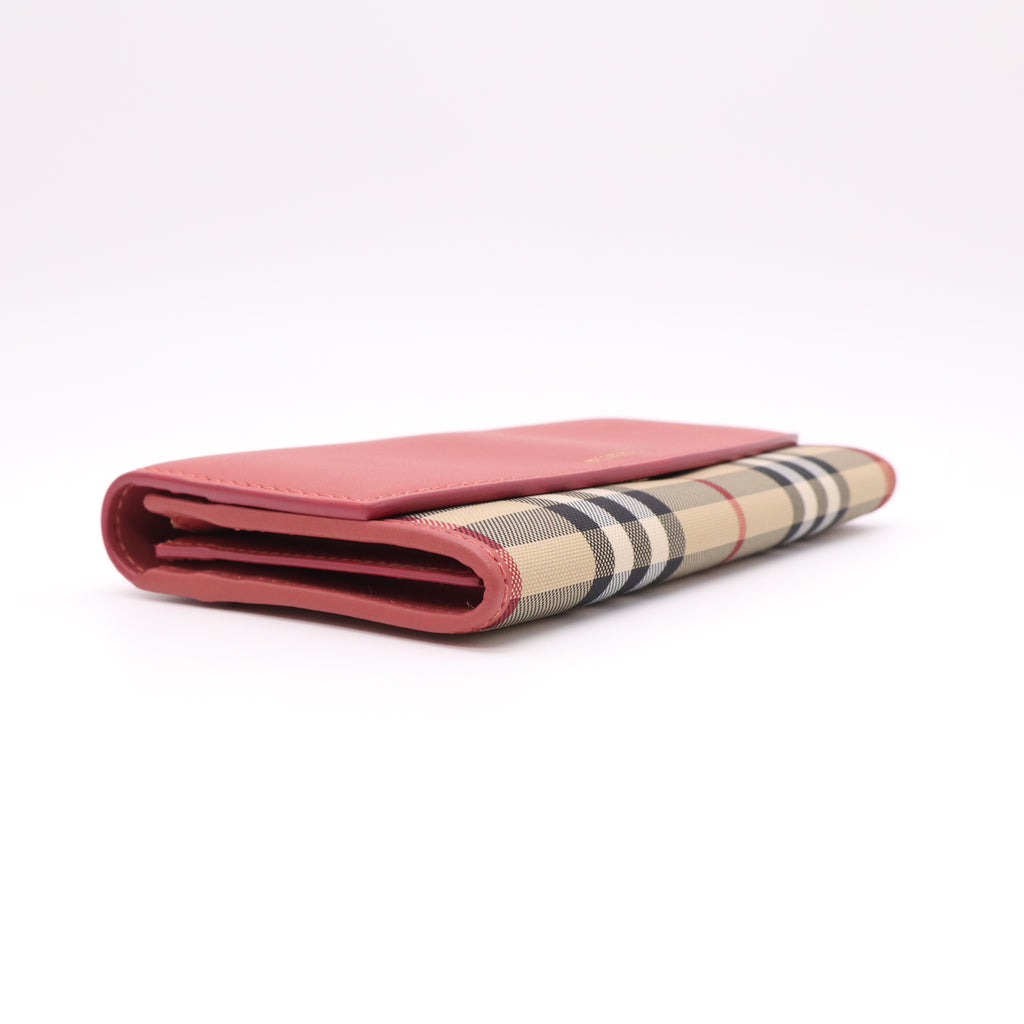 Leather Haymarket Check Porter Continental Wallet W22108