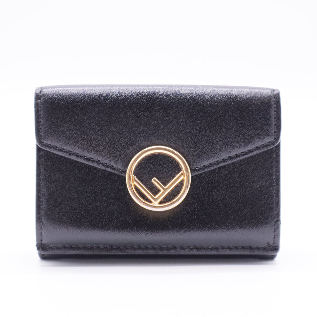 Black leather wallet GISEL