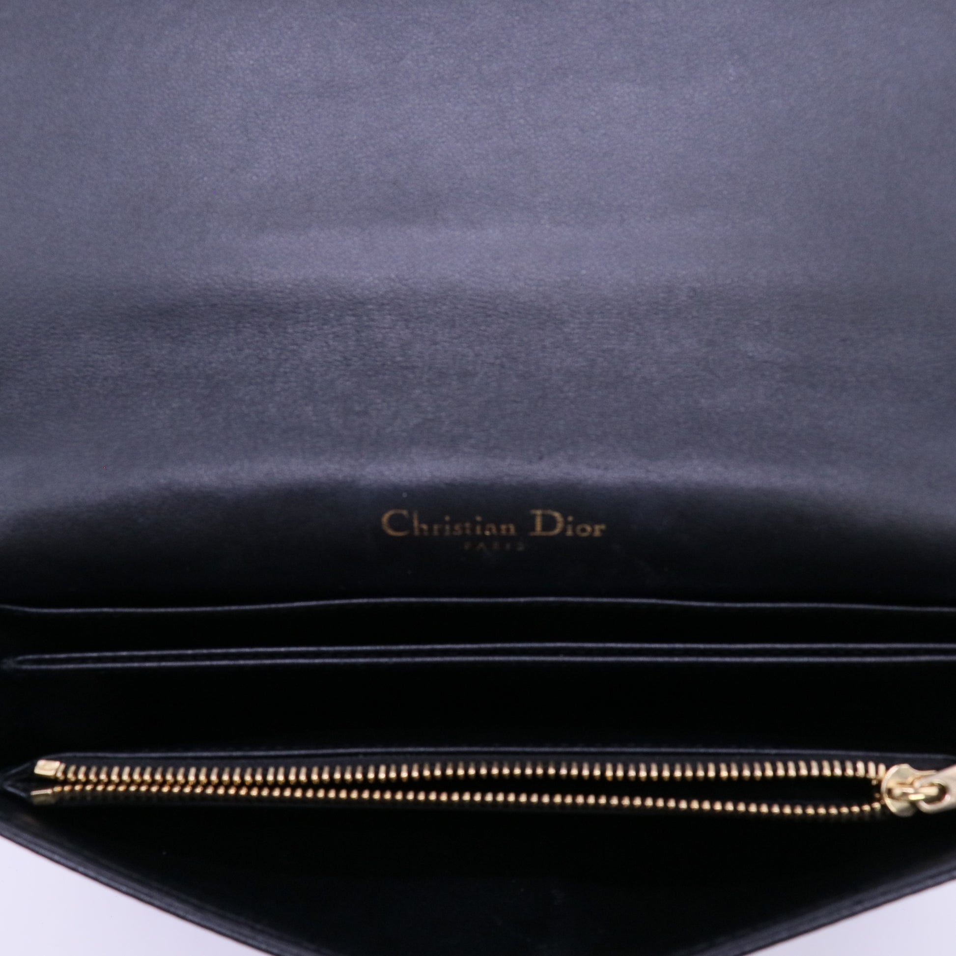 Christian Dior Lambskin Cannage Lady Dior Pouch Black twins LDJ4618