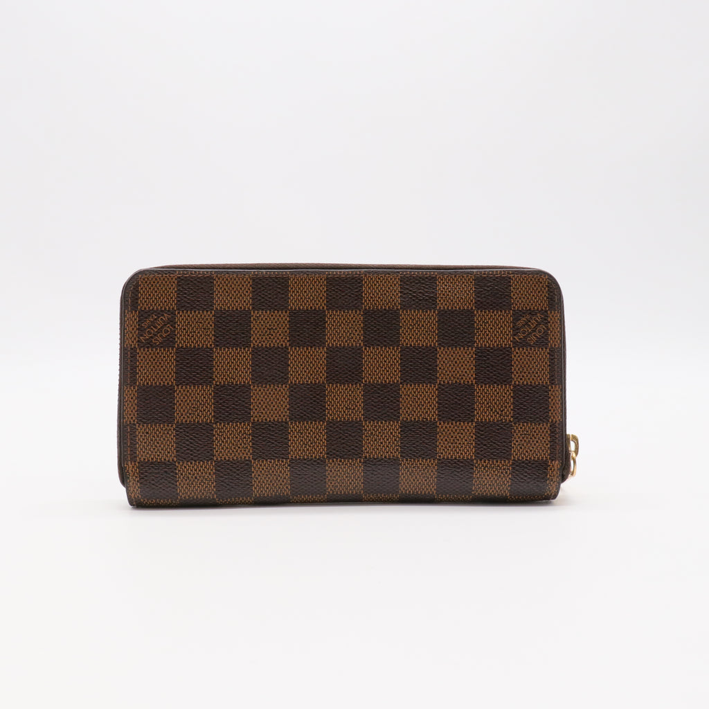 Zippy Wallet Damier Long Wallet Brown Bronze twins