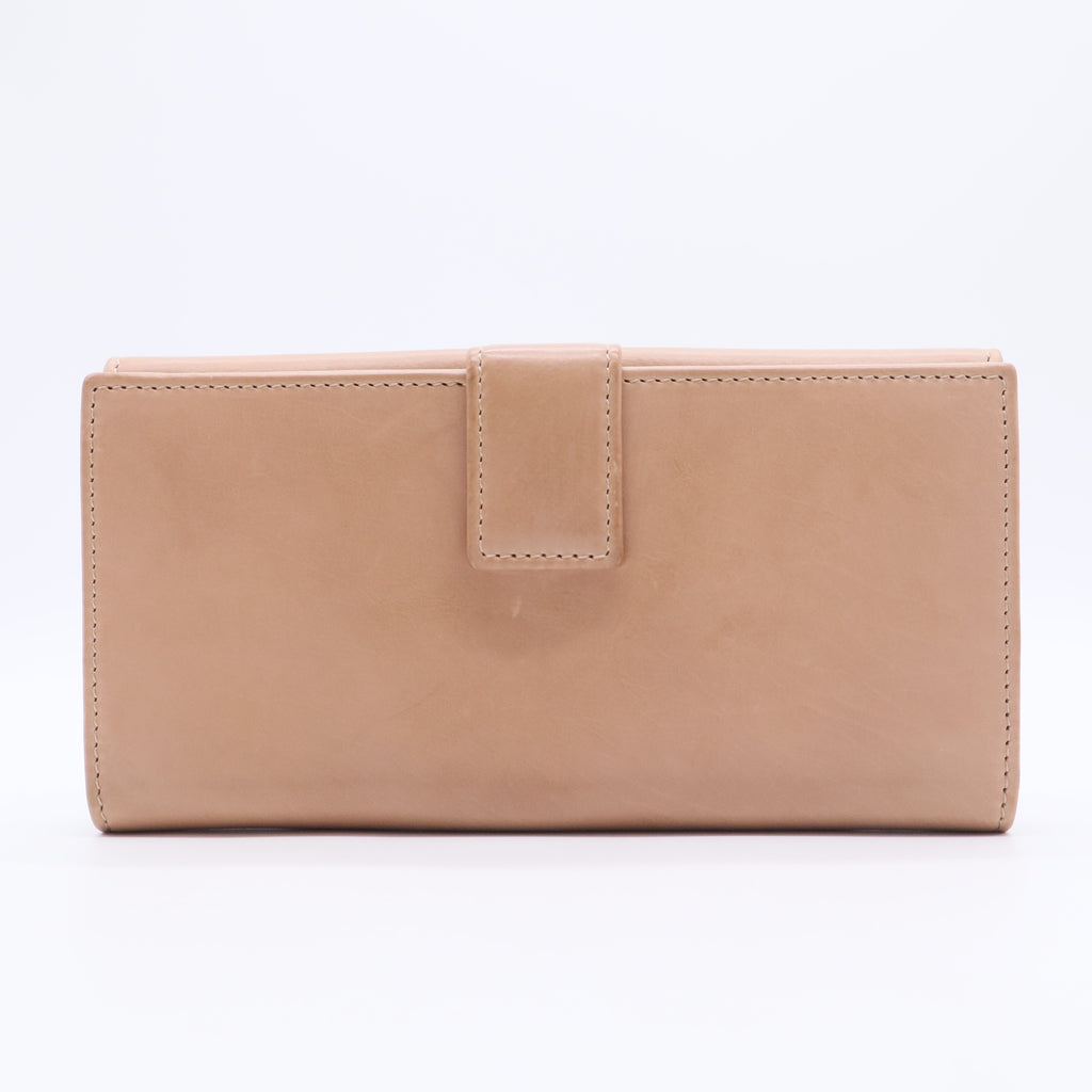 Brown Leather Studded Soho Continental Wallet