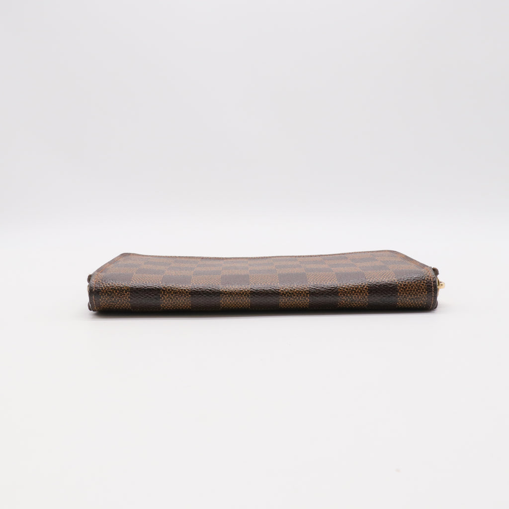 Zippy Wallet Damier Long Wallet Brown Bronze twins