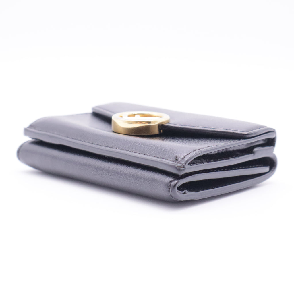 Black leather wallet GISEL