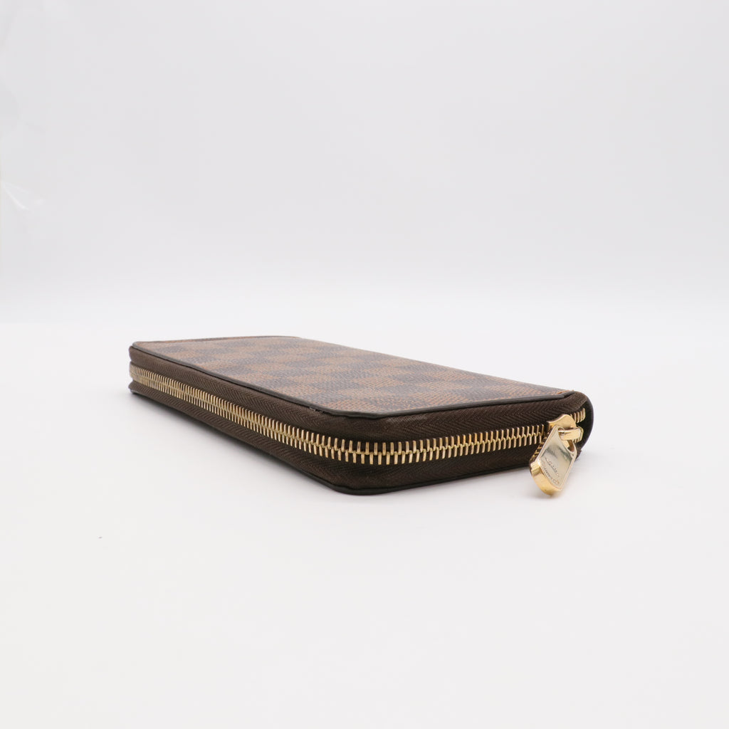 Zippy Wallet Damier Long Wallet Brown Bronze twins