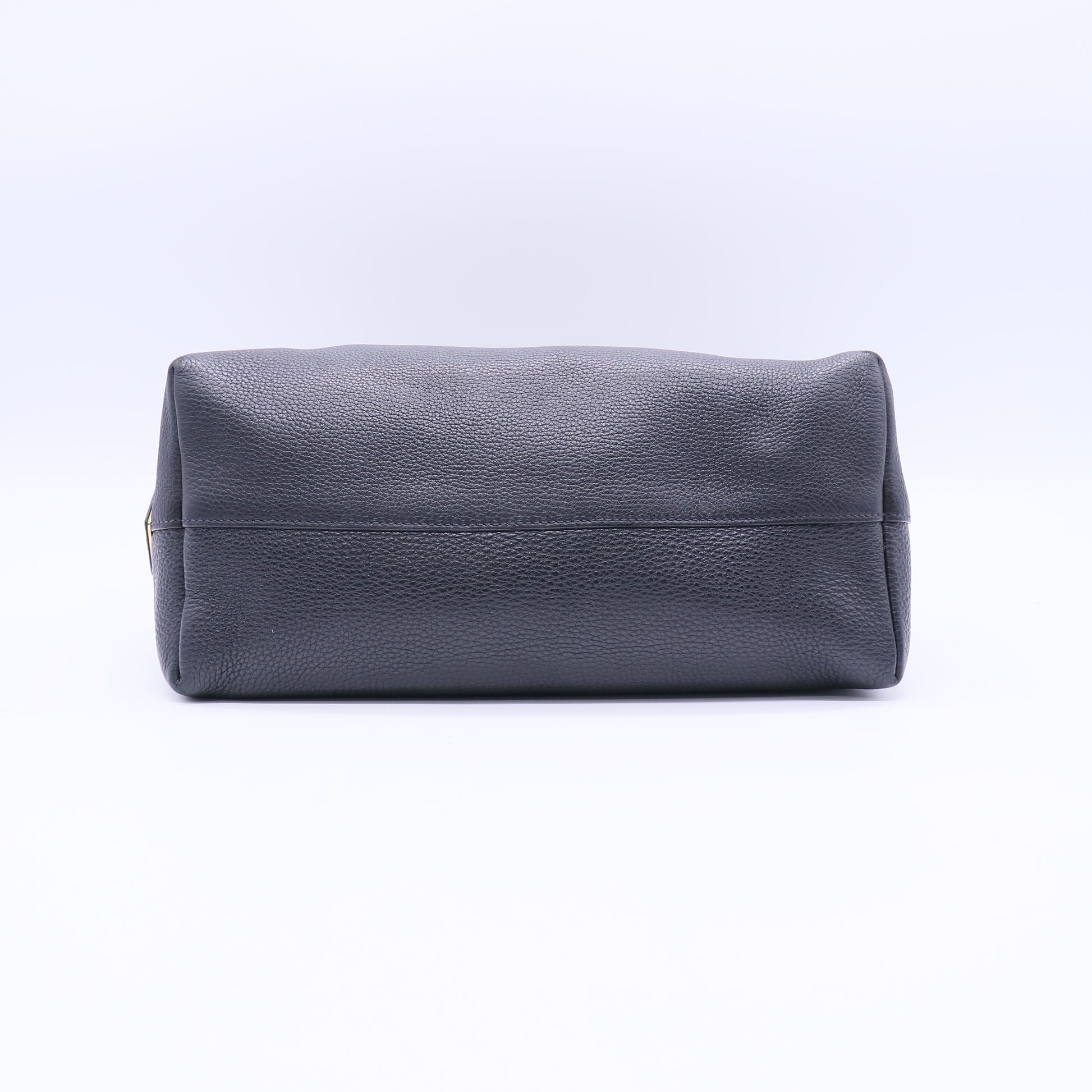 Prada Vitello Phenix Black Leather Embossed Logo Twins LDJ3786