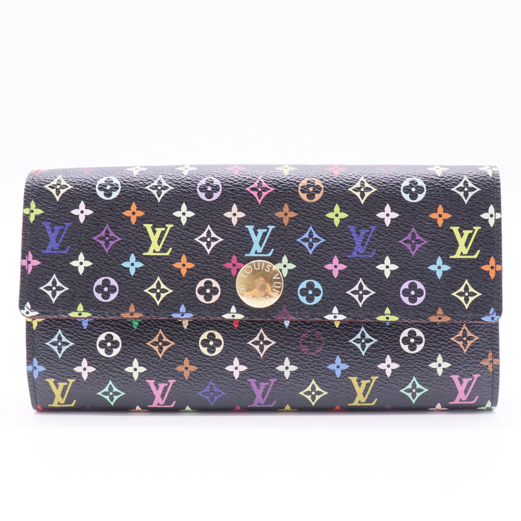 Black Monogram Multicolore Violet Sarah Wallet