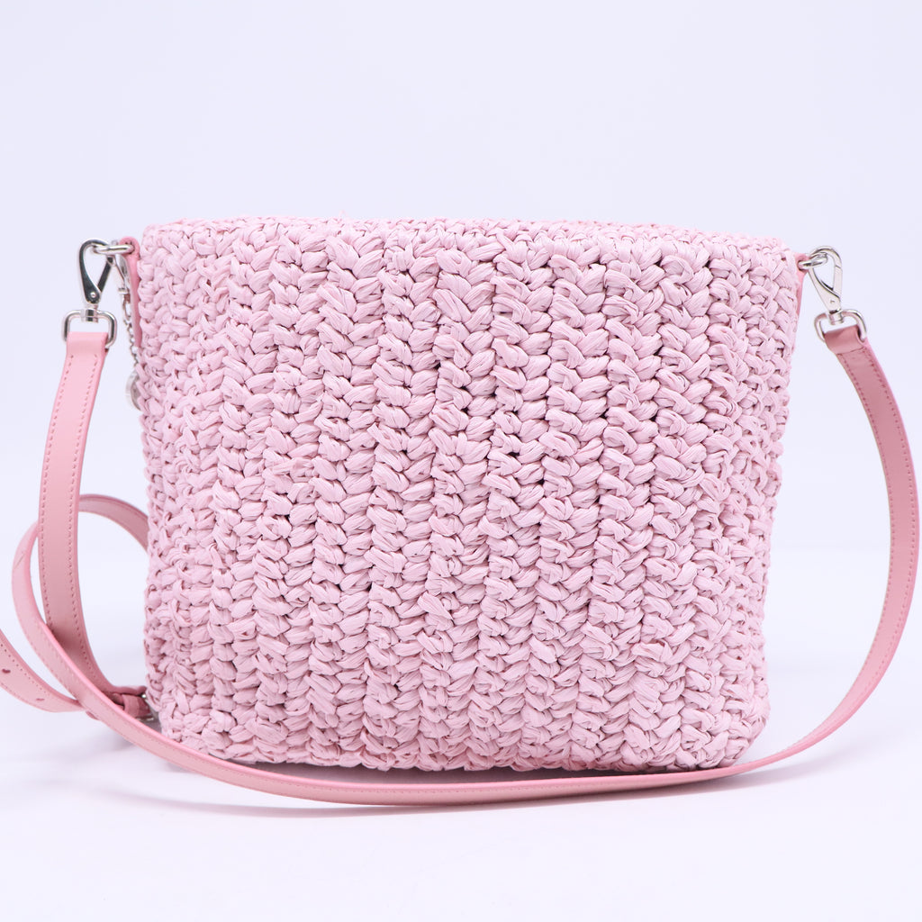 Flower Basket Bag Chain Shoulder Bag Pink