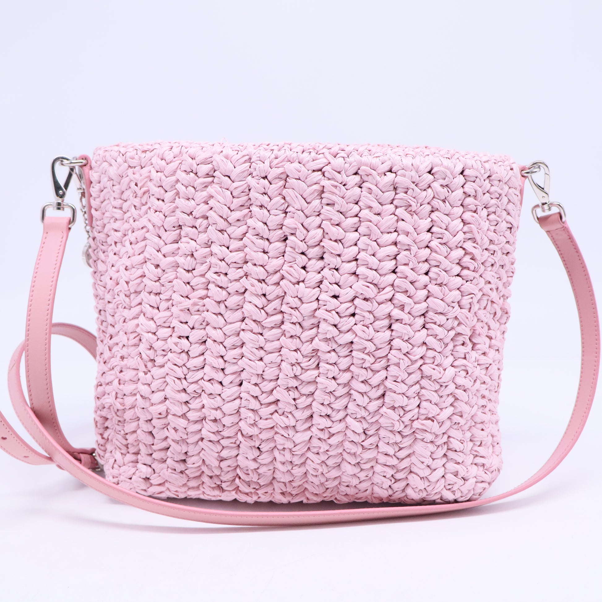 Flower Basket Bag Chain Shoulder Bag Pink