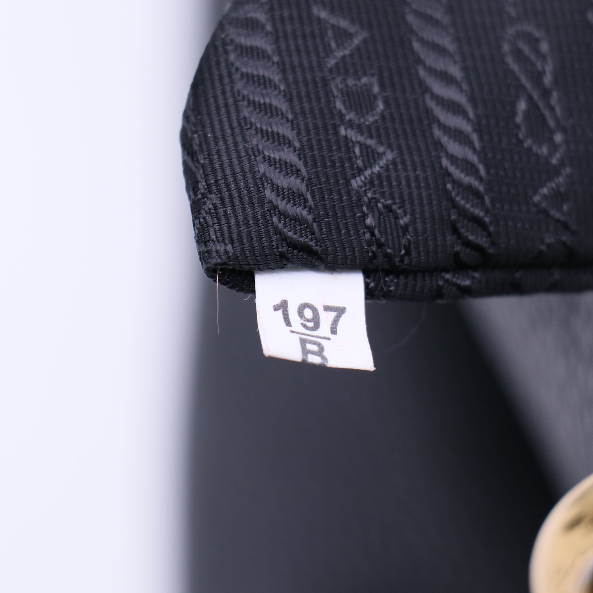 Prada Vitello Phenix Black Leather Embossed Logo Twins LDJ3786
