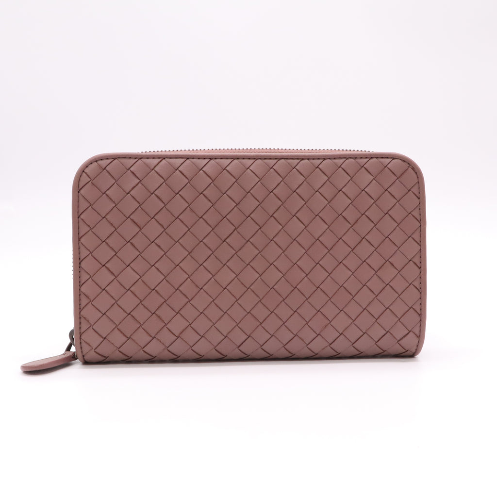 Bottega Veneta Intrecciato Zip Around Wallet W22178