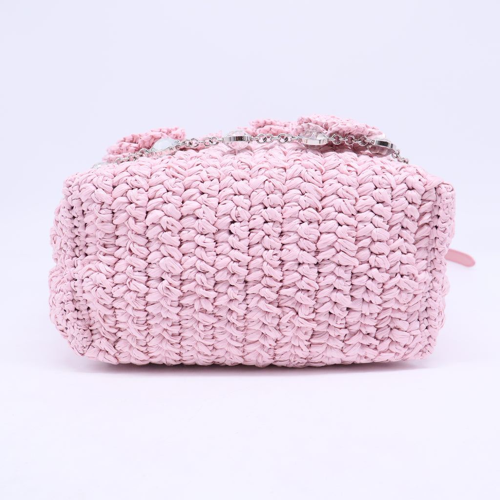 Flower Basket Bag Chain Shoulder Bag Pink