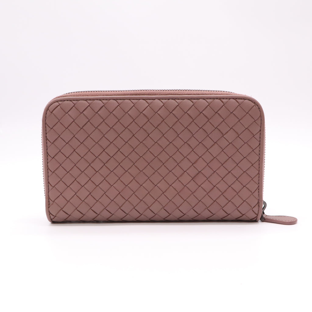 Bottega Veneta Intrecciato Zip Around Wallet W22178