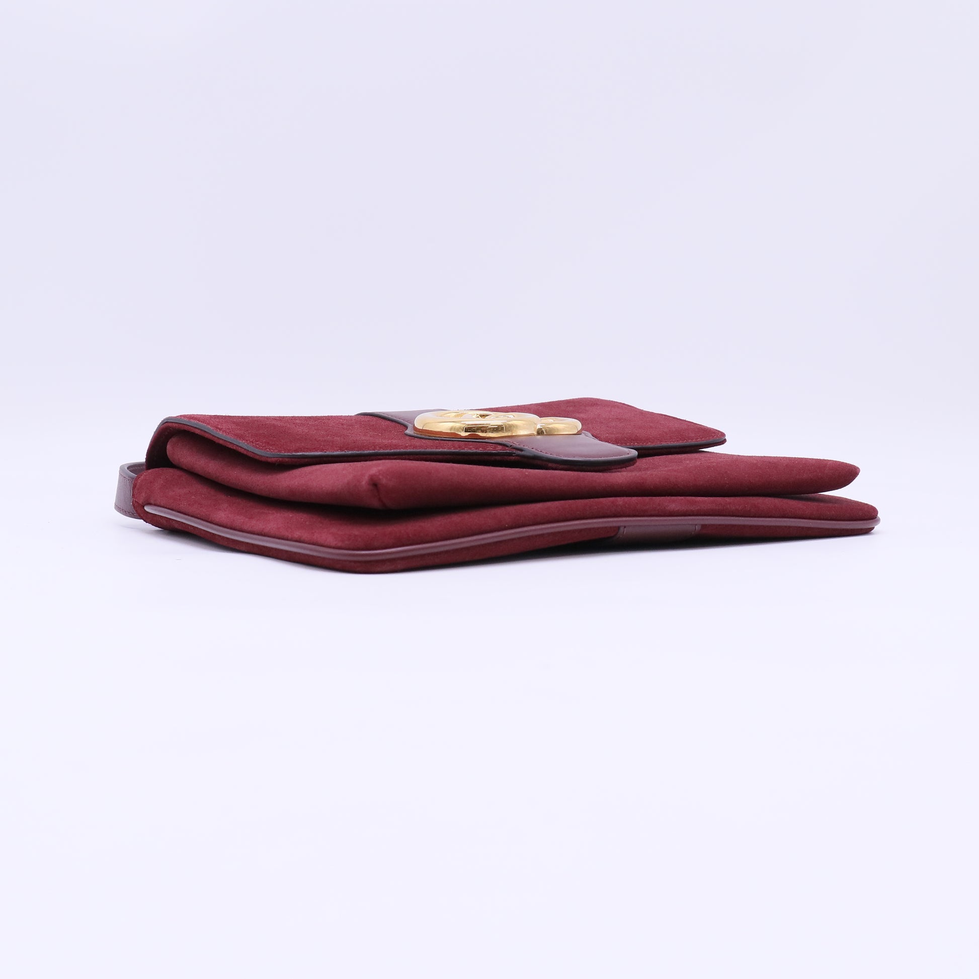 Gucci Burgundy Suede Medium Arli Crossbody Bag twins LDJ4629