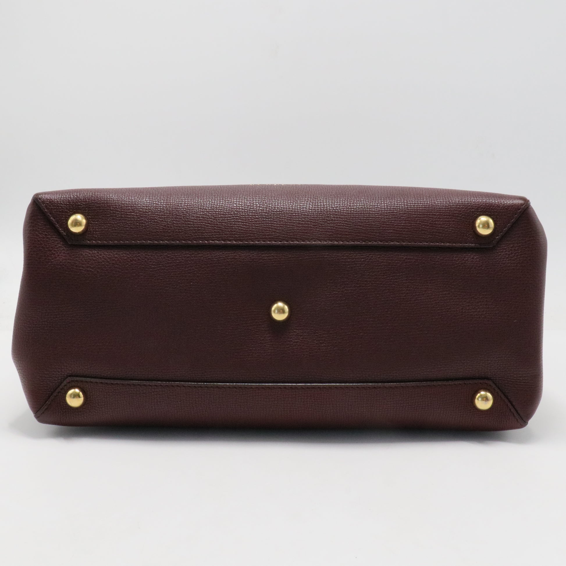 Banner Tote Leather and House Check Canvas Medium