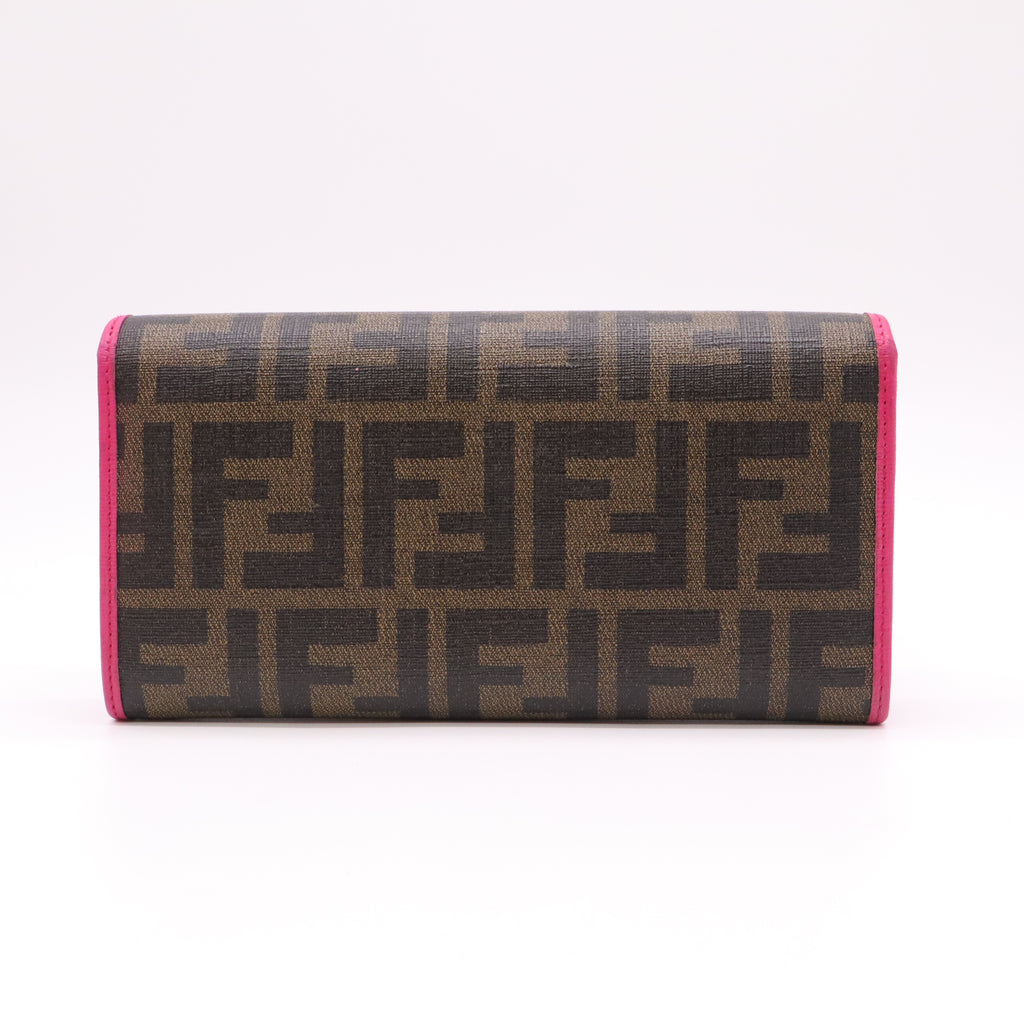 Fendi Zucca Continental Flap Wallet W21916