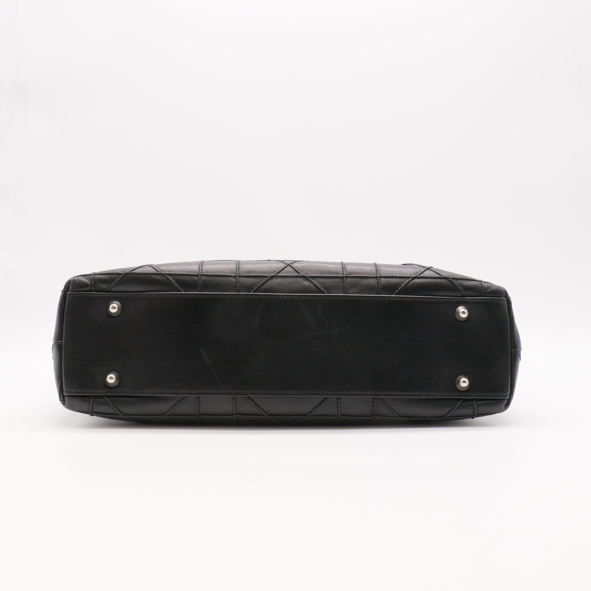 Black Cannage Leather So Dior Tote twins