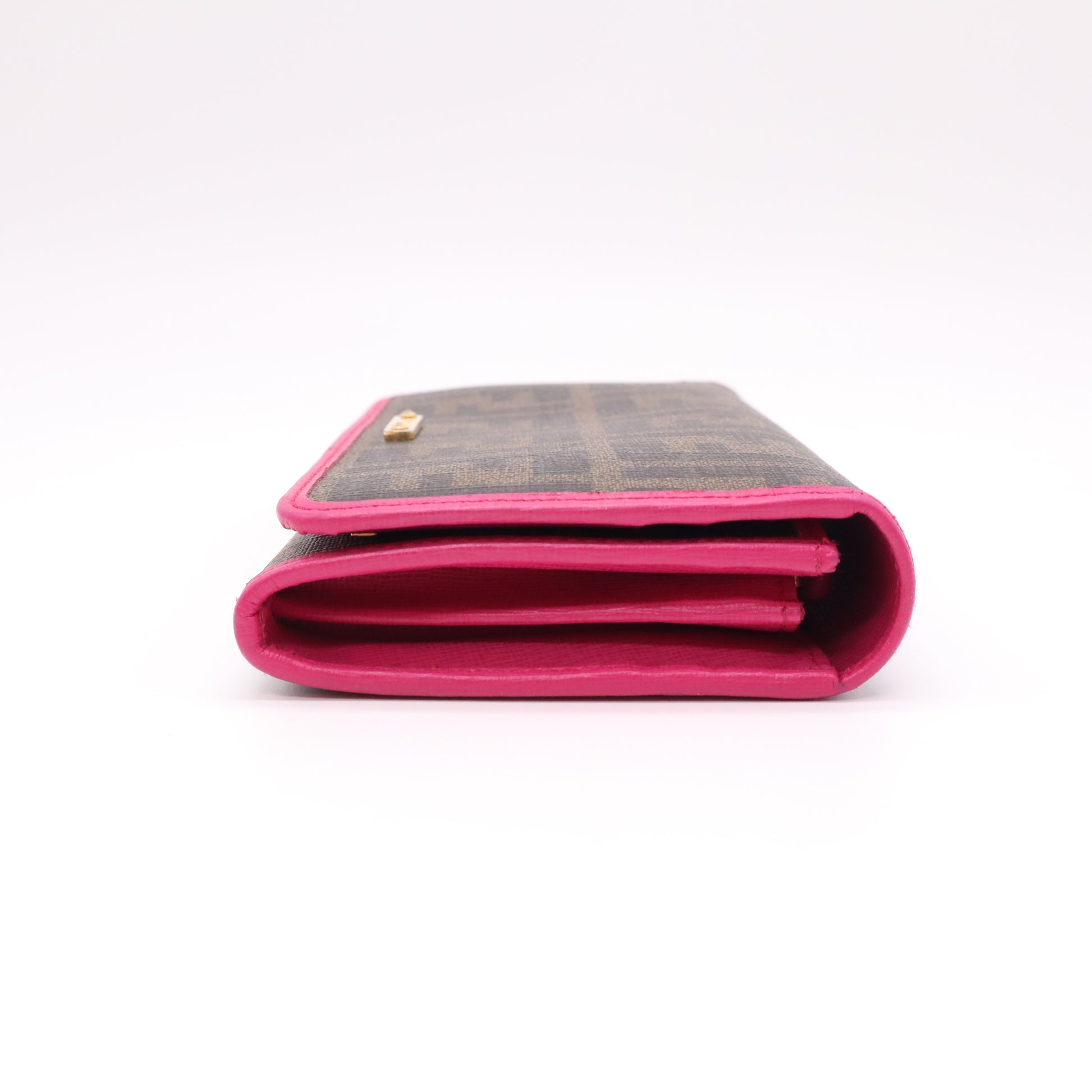 Fendi Zucca Continental Flap Wallet W21916