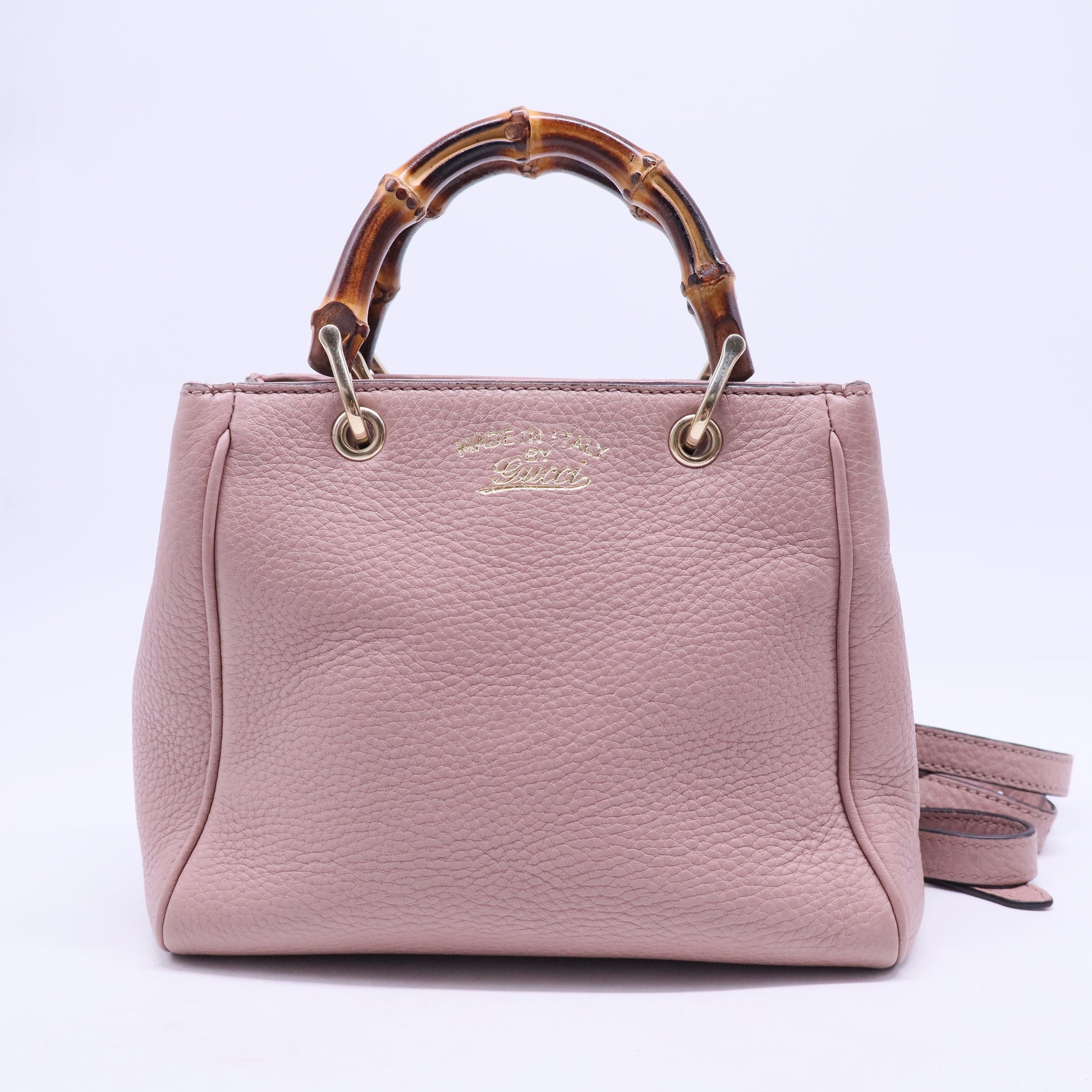 Bamboo Shopper Tote Leather Mini B20393