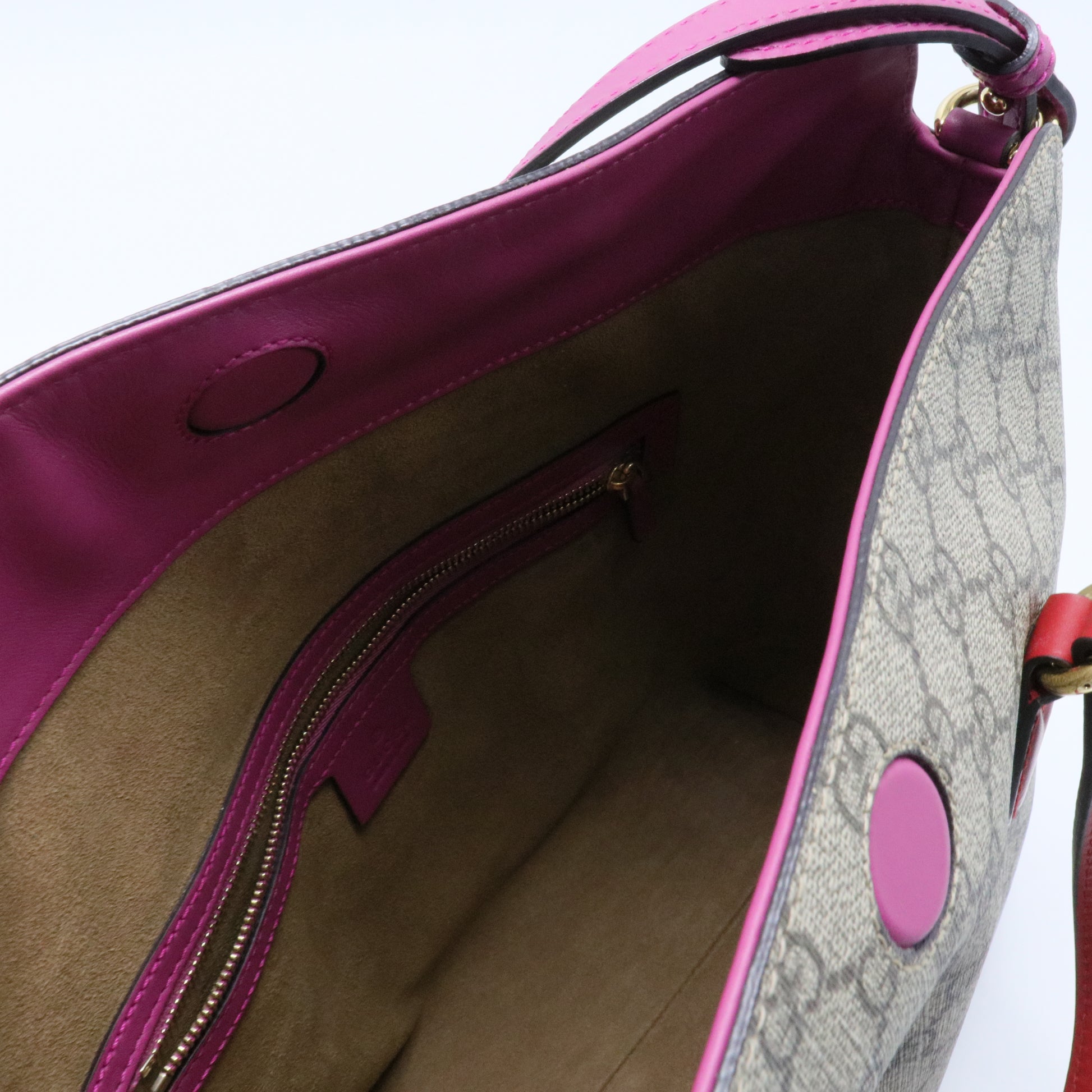 GG Supreme Monogram Linea A Foldover Tote