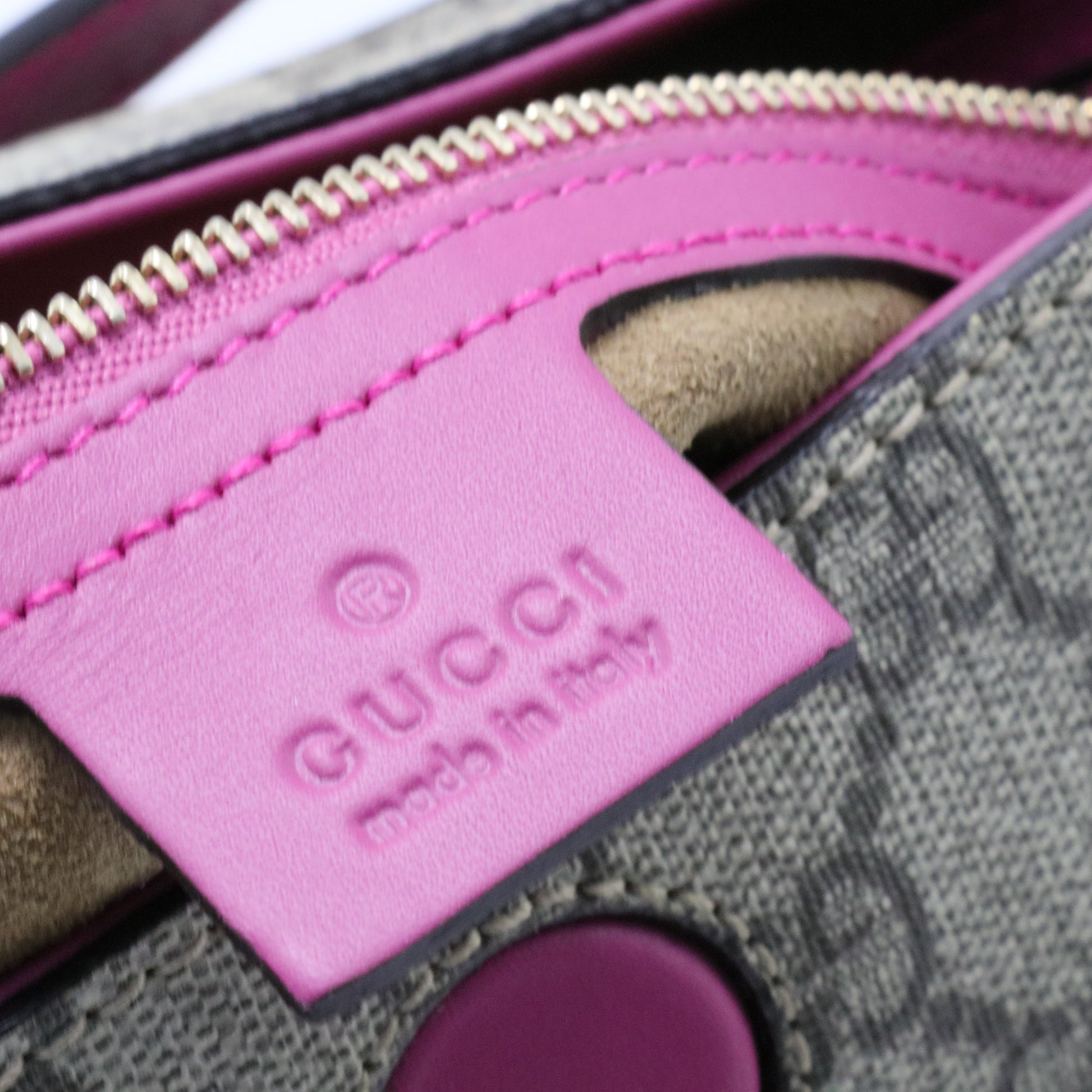 GG Supreme Monogram Linea A Foldover Tote